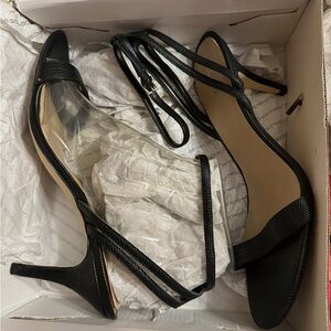 Aldo Black Textured Heels